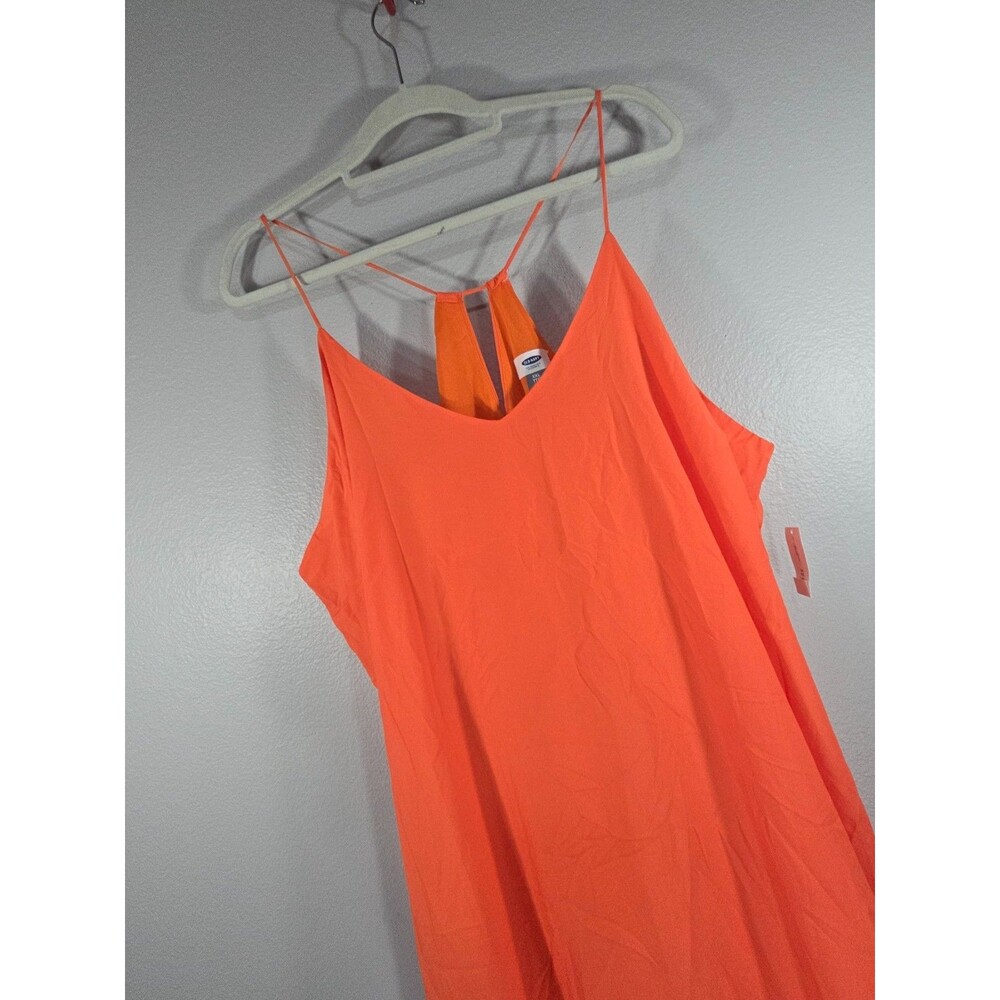 Old Navy Orange Long Slip Dress Maxi Shift Dress Size XXL Tall Beach NWT AA - Picture 2 of 7